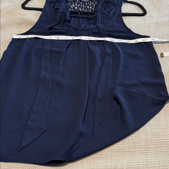 Anthropologie Maeve Midnight Blue Sleeveless Blouse - Picture 6 of 8